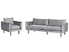 Living Room Set 4 Seater VINTERBRO Velvet Grey