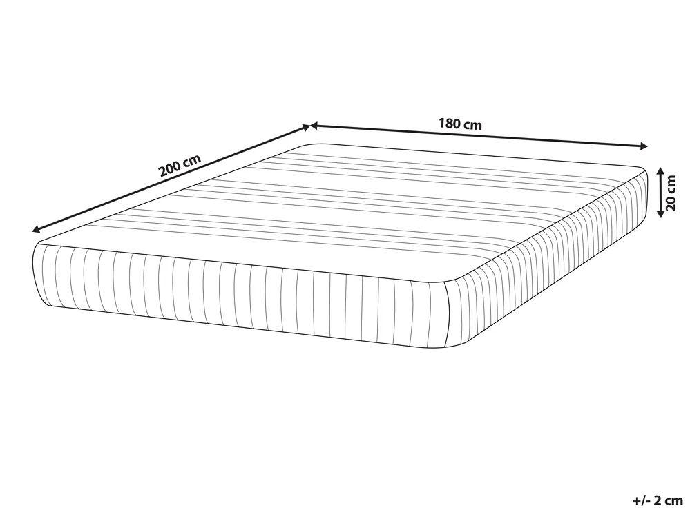 Materasso in lattice LATEX AIR 7 PLUS Durezza media H2/3 180 x 200 cm_910097