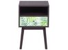 Mesa de cabeceira com 1 gaveta em cor de madeira escura RODES_753918