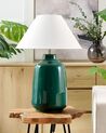 Keramická stolní lampa zelená CARETA_849258