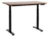 Elektriskt justerbart skrivbord 120 x 72 cm mörkt trä och svart DESTINAS_899636