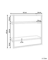 Towel Rack BETANIA with Shelves Metal Black_1051059