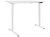 Bureau d'angle à gauche ajustable électriquement 160 x 59 cm blanc DESTINES_927746