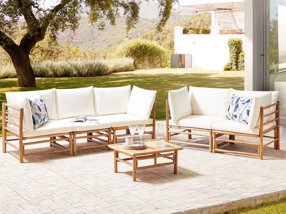 Bamboo garden sofa set sale