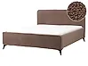 Bed Boucle VALOGNES 160 x 200 cm (EU King Size) Brown