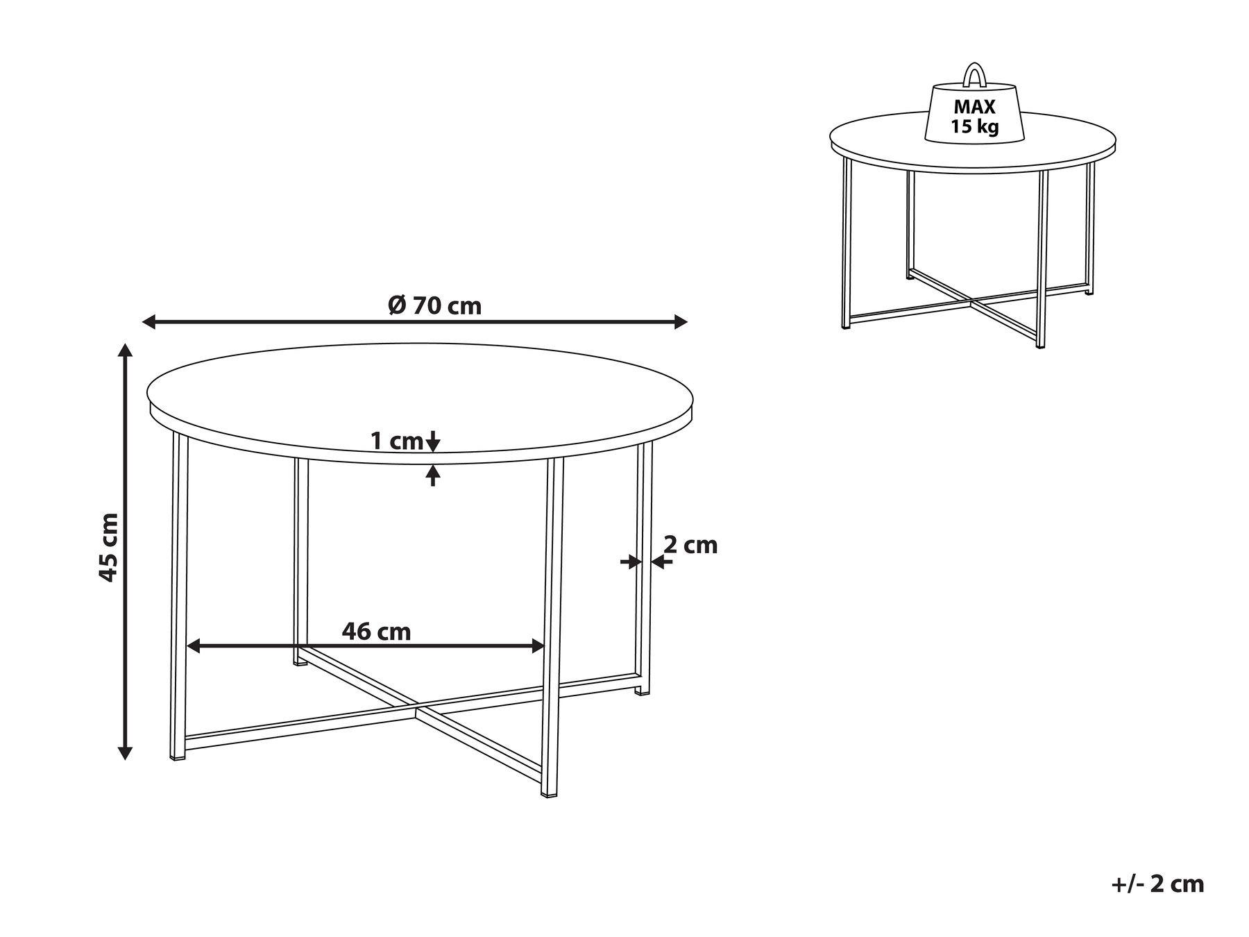Coffee Table QUINCY Tempered Glass Marble/ Silver_757499
