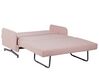 Rózsaszín kárpitozott kanapéágy BELFAST_798384
