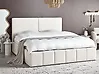 Cama con almacenaje CASTELNAVET Tela Blanco crema 180 x 200 cm