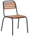 Lot de 6 chaises de jardin en bois d'acacia clair VALLESE_932845