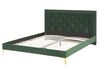 Velvet EU King Size Bed Green LIMOUX_775723