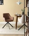 Dining Chair Swivel MORNAS Faux Leather Brown