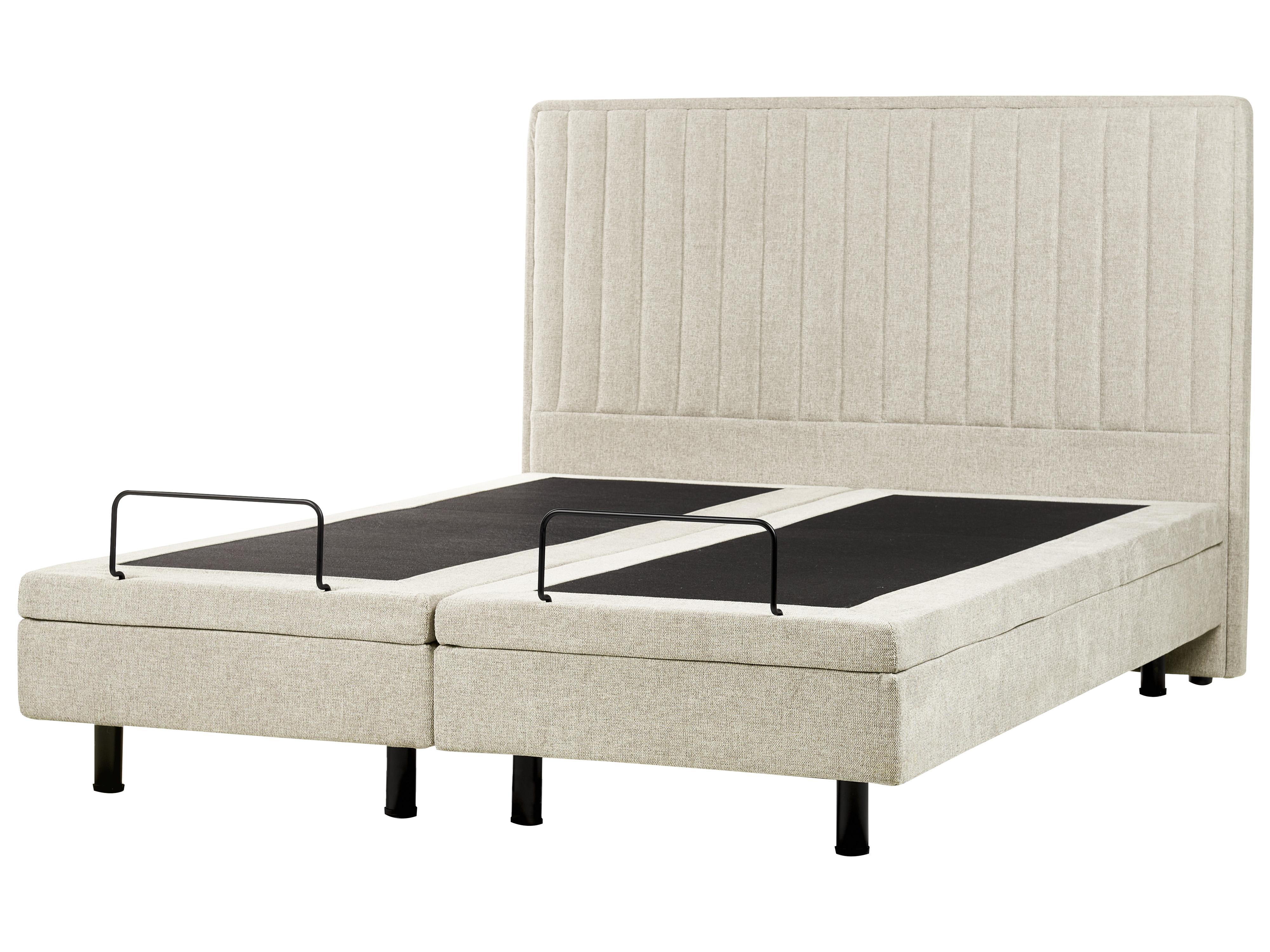 Verstelbaar bed Stof DUKE II 160 x 200 cm Beige_989022