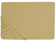 Prześcieradło z gumką JANBU 200 x 200 cm Bawełna Oliwkowy_845904