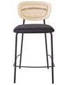 Lot de 2 chaises de bar en tissu noir MAYETTA_931914