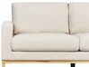 2-istuttava sohva vakosametti vaalea beige SIGGARD_920517