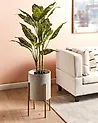 Vaso alto para plantas AUBRIETA 31 cm Metal Cinzento