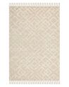 Cotton Area Rug 140 x 200 cm Beige ARDAHAN_849130