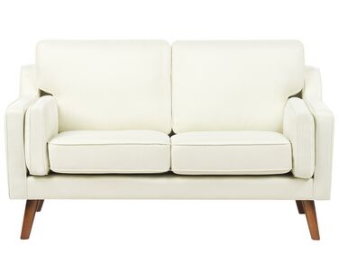 Sofa 2-osobowa tapicerowana biała LOKKA