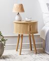 Round Bedside Table Light Wood SELAH_935540