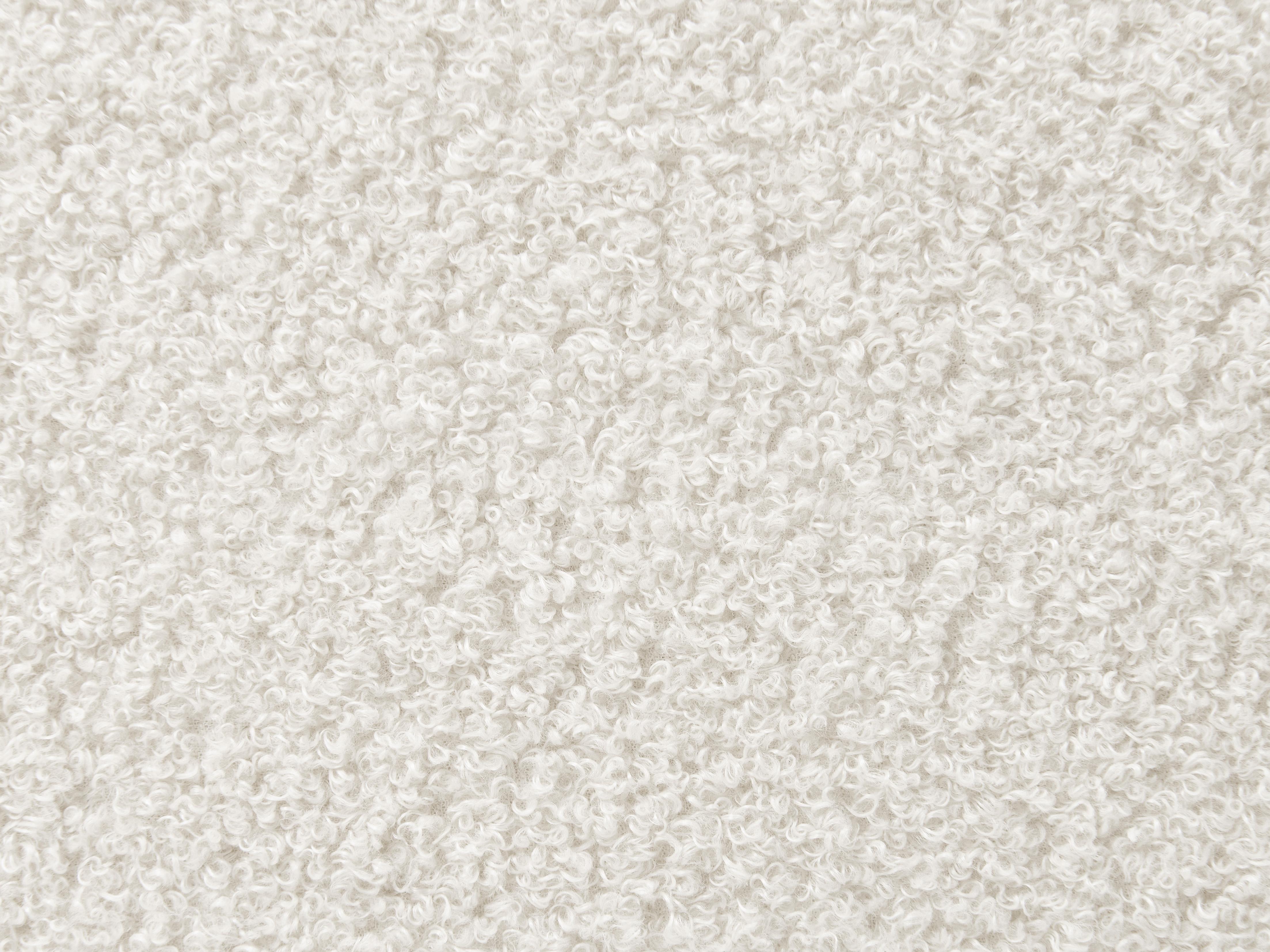 Bett mit Lattenrost Bouclé AMBILLOU 140 x 200 cm Cremeweiß_967572