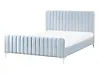 Cama Terciopelo LUNAN 140 x 200 cm Azul claro