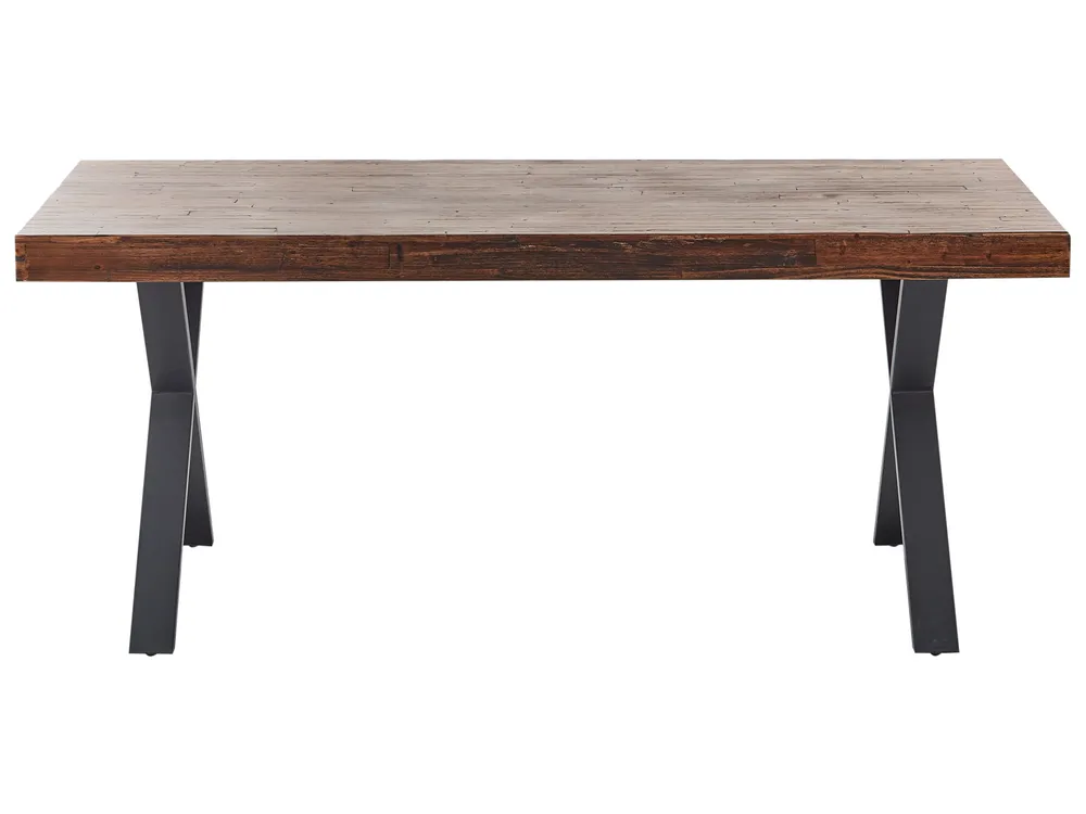 Dining Table CLIFTON Dark Brown 180 cm 90 cm Pine Wood_961114