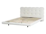 Bett mit Lattenrost Bouclé SOULISSE 140 x 200 cm Cremeweiß_1129881
