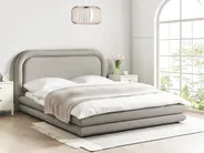 Waterbed Faux Linen LAVARDENS 160 x 200 cm (EU King Size) Taupe_971074