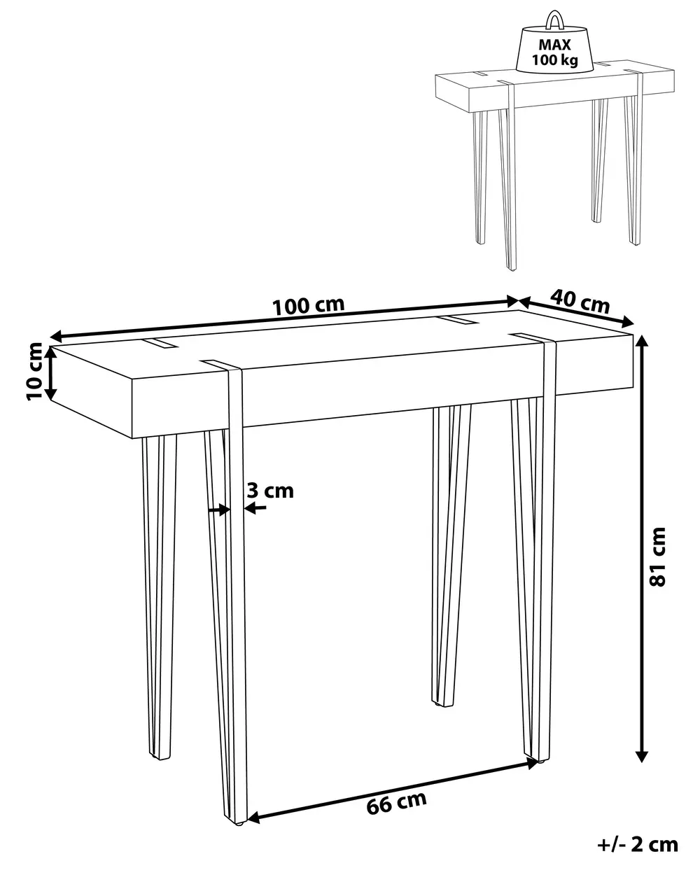 Console Table ADENA Brown_814902