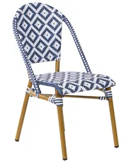 Set da pranzo da giardino 4 posti RIFREDDO Rattan sintetico (PE) Blu_798879