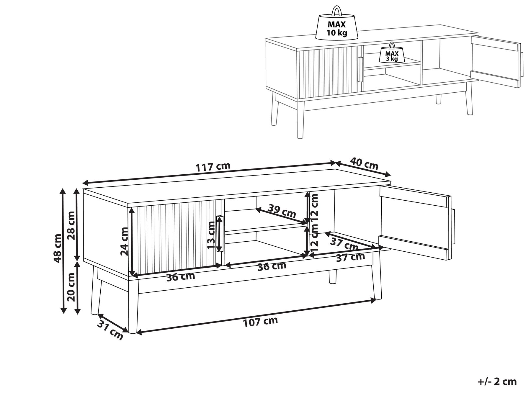 TV Stand Light Wood LYNWOOD_945814
