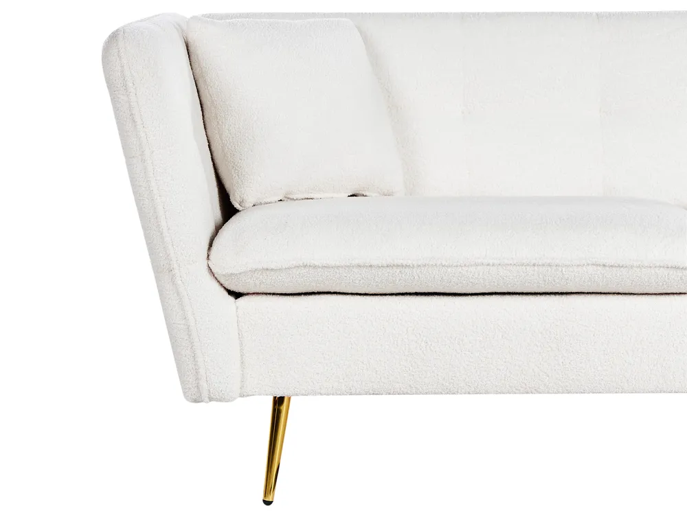 Sofa 3 Seater FREDERICA Boucle Off-White_965544