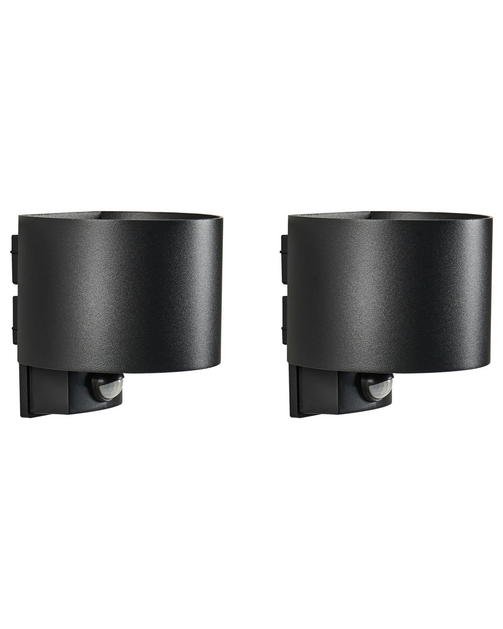 Set di 2 luci da parete da giardino a LED MORAY con sensore di movimento Nero