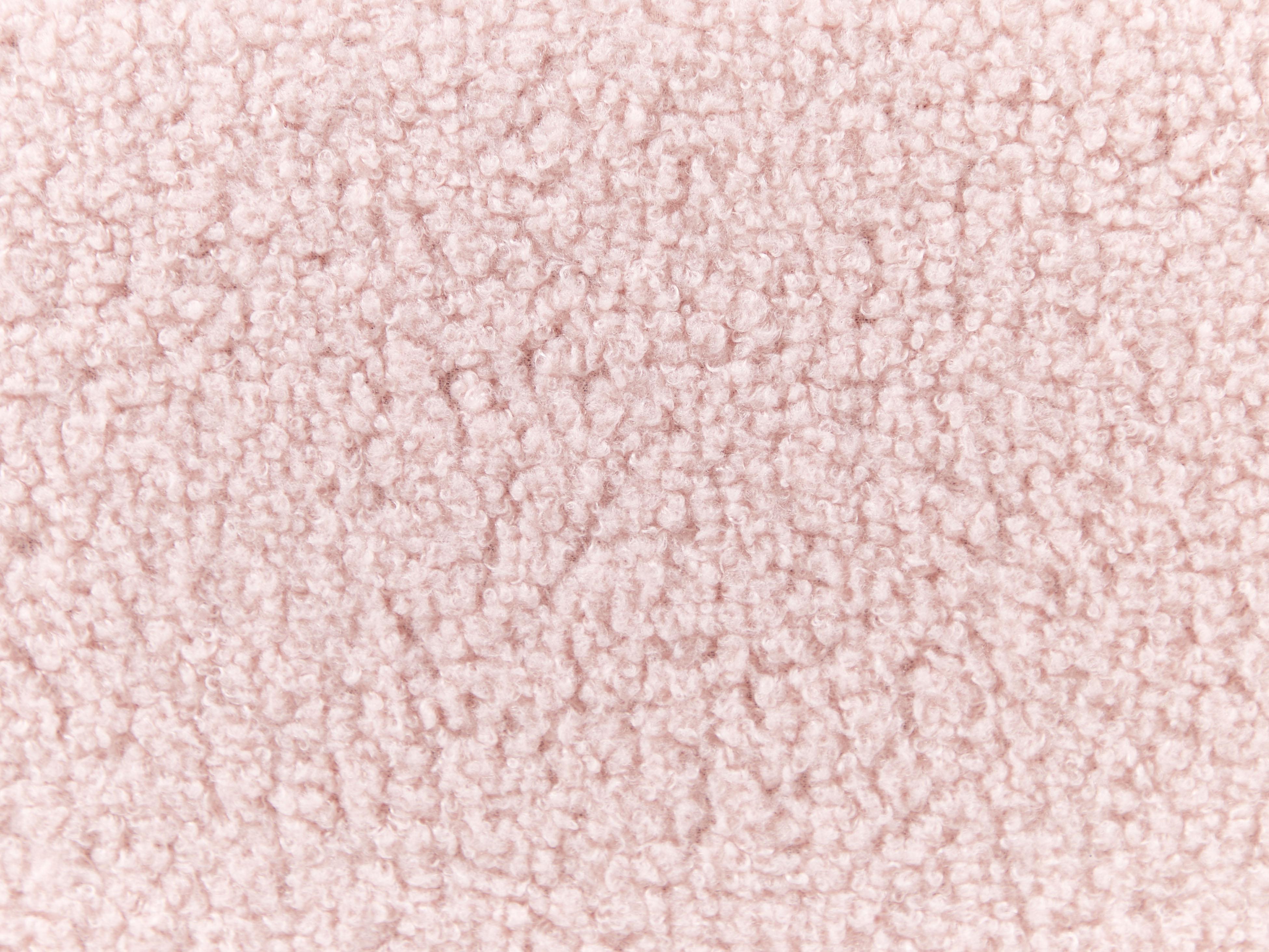 Ottoman Bed without Headboard DINAN Boucle Pastel Pink 90 x 200 cm (EU Single)_903667