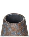 Decoratieve vaas bruin steen-look keramiek BRIVAS_742431