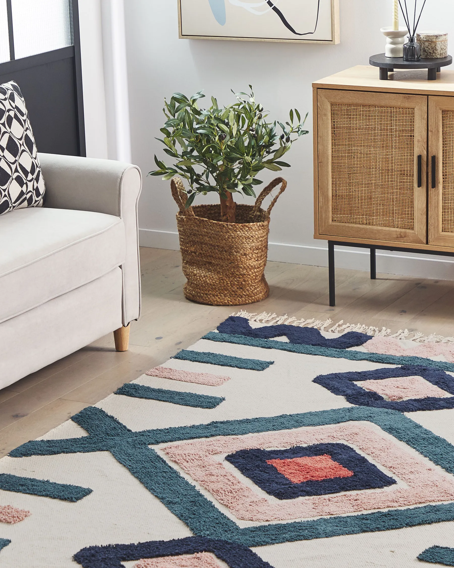 Rug KOZLU Multicolour 140 x 200 cm Cotton_816970