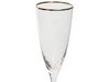 Conjunto de 4 flutes de champanhe em vidro transparente e rebordo dourado 250 ml TOPAZ_912950
