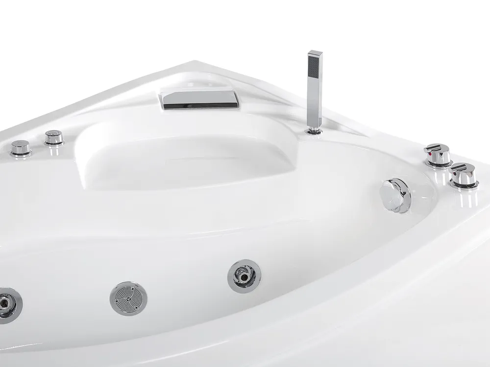 Corner Hot Tub with LED NEIVA 1500 x 1000 mm White Left Hand_796376