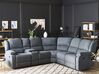 Corner Fabric Manual Recliner Sofa Grey ROKKE_799615