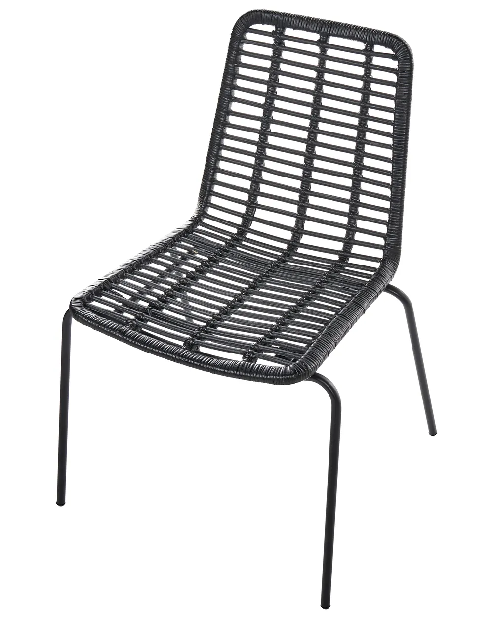 Set di 2 sedie da pranzo TAOS Rattan Nero_1072167