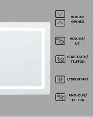 LED-badeværelsesspejl PRENOIS 80 cm 60 cm Sølv_940478