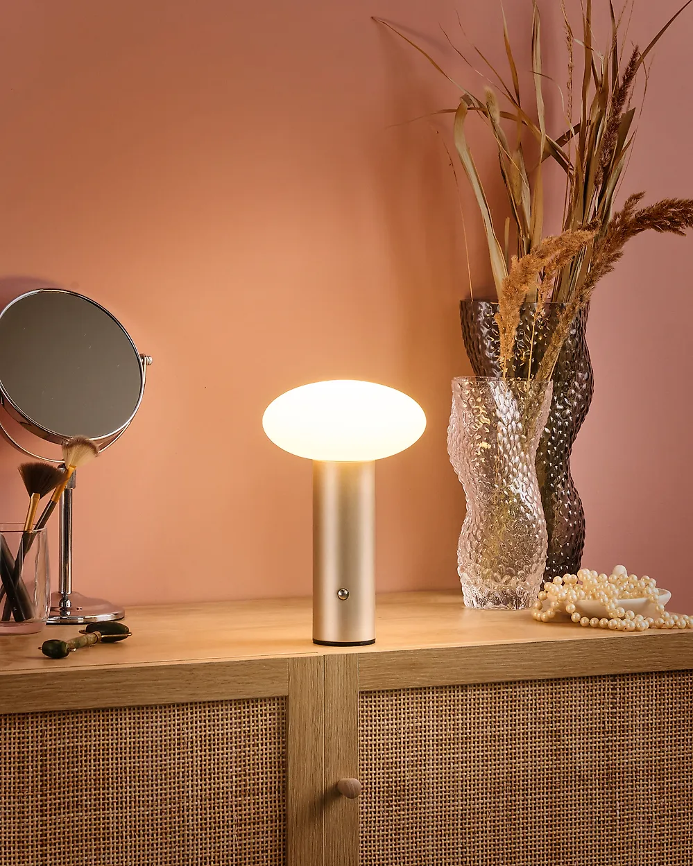 Lampe de table LED sans fil BUAYAN Avec variateur Métal Doré_1176399