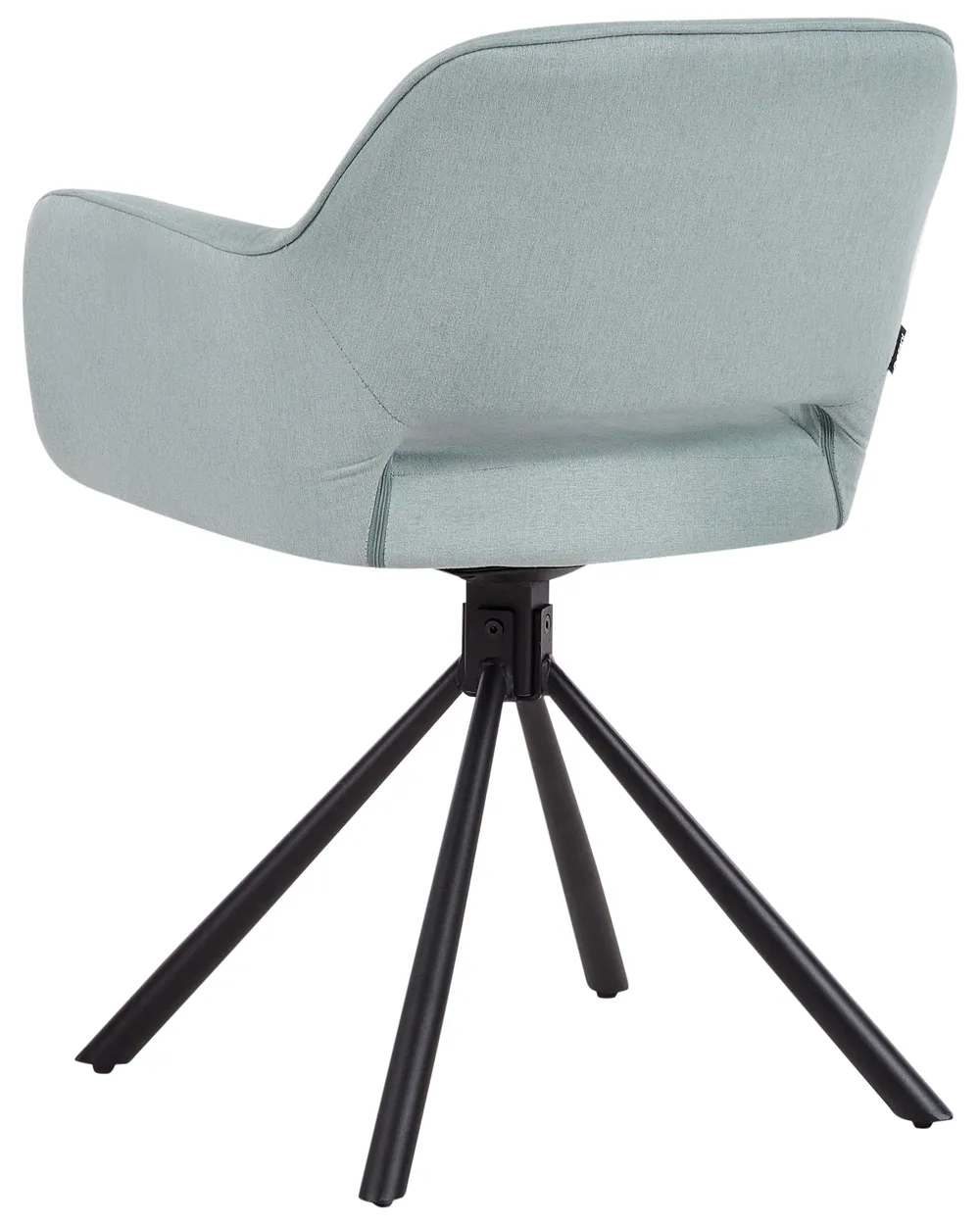 Set of 2 Dining Chairs Swivel LOURES Fabric Light Blue_945179