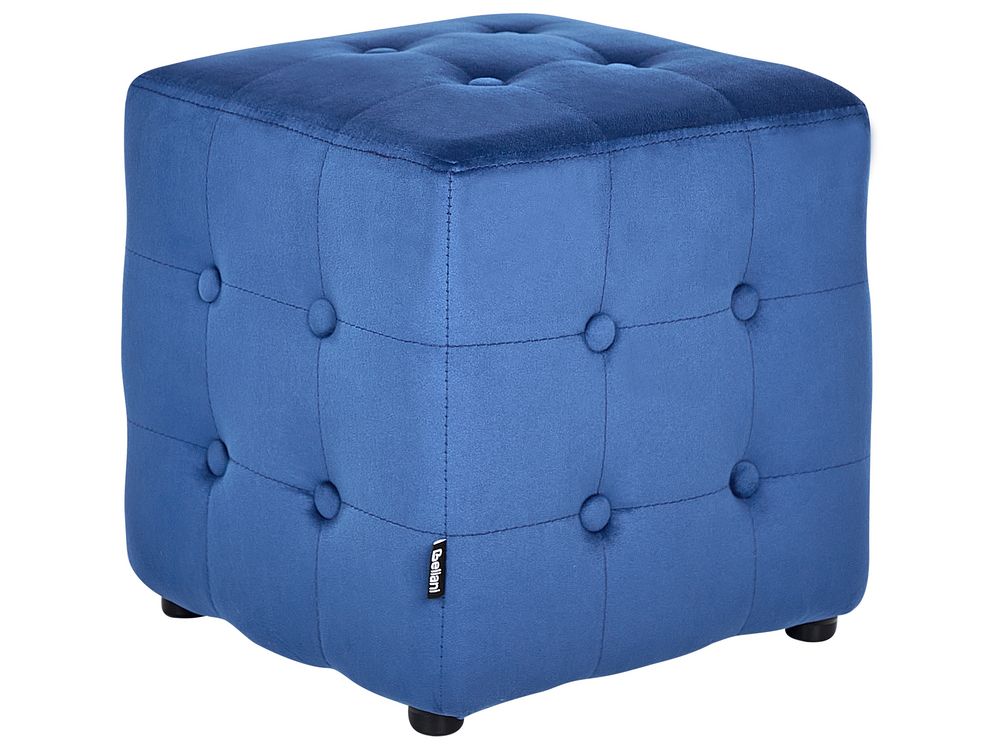 Pouf WISCONSIN Velluto Blu