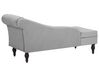 Chaise longue en velours gris clair avec rangement PESSAC II_763409