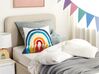Conjunto de 2 almofadas decorativas com bordado arco-íris em algodão multicolor 45 x 45 cm DORSTENIA_893276