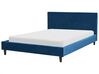 Čalouněná postel 140 x 200 cm námořnická modrá FITOU_875896