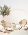 Set of 2 Rattan Rocking Chairs Natural LAVINIO_935861