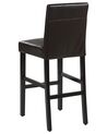 Lot de 2 chaises de bar en cuir PU marron MADISON_763530