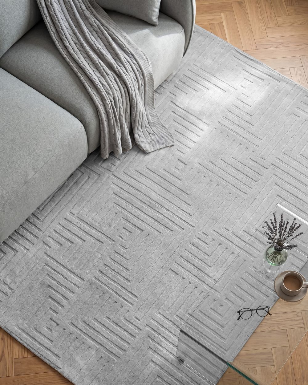 Tappeto TAMIREL Grigio 160 x 230 cm
